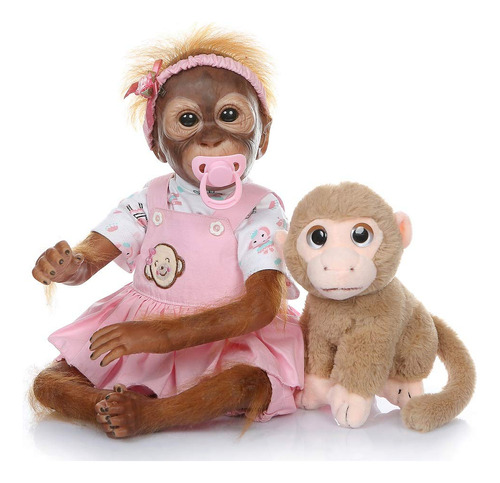 Gaozhi 21  Monkey Realista Muñeca Reborn, Recién Nacido Oran