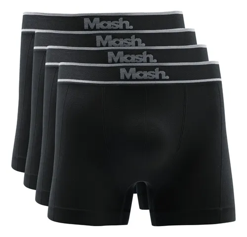 Kit 4 Cuecas Masculina Boxer Poliamida Toque Gelado Box Mash