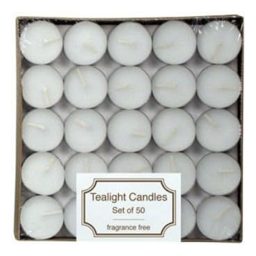 Langley Empire - Velas De Té Sin Perfume, Color Blanco, 50 /