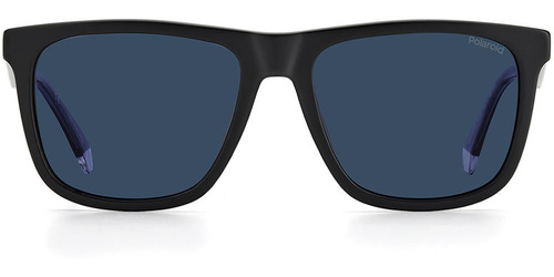 Gafas de sol Polaroid 2102/s/x negro/azul, azules, montura única, color negro y cuadrado