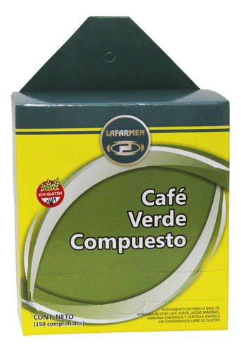 Café Verde Compuesto Lafarmen X 150 Comprimidos