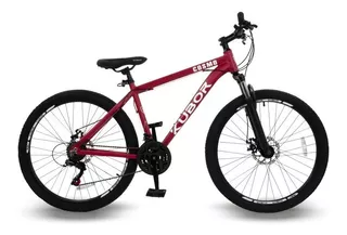 Mountain bike Kubor Cosmo R26 21v frenos de disco mecánico cambios Shimano Tourney TZ color vino