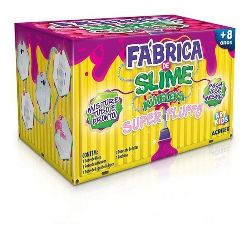 Kit Para Fazer Slime Da Acrilex Kimeleca Super Fluffy