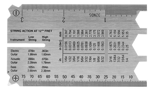 Regla Para Calibración De Cuerdas Guitarra, Bajo Daddario