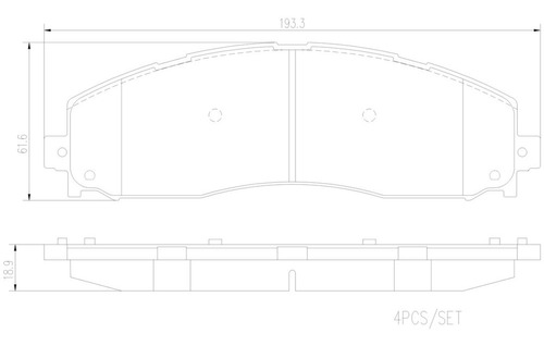 Kit Trasero Balatas Bajos Metales F-350 Super Duty 13/20