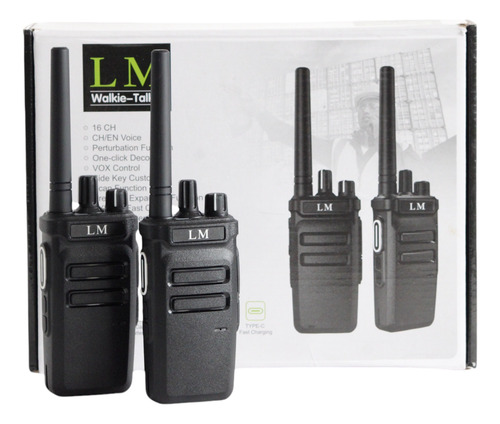 Walkie Talkie Lm-777s | 16 Canales | Alcance 3 Km |