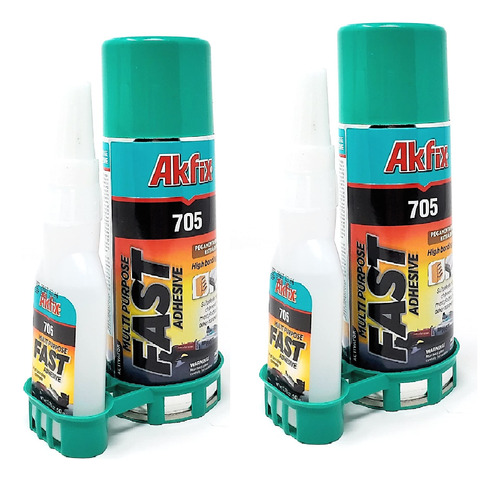 Akfix 705 Super Ca Glue Paquete De 2 (2 X 1.76 Onzas) Con Ac