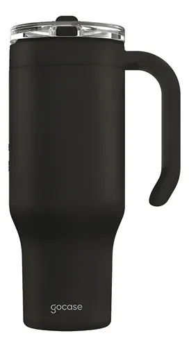 Copo Térmico GoCase 880ml Aço Inox com Canudo e Tampa
