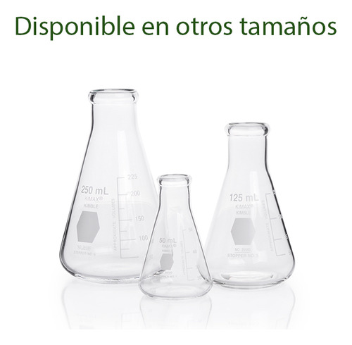 Matraz Erlenmeyer 125ml Kimax Vidrio Graduado Laboratorio