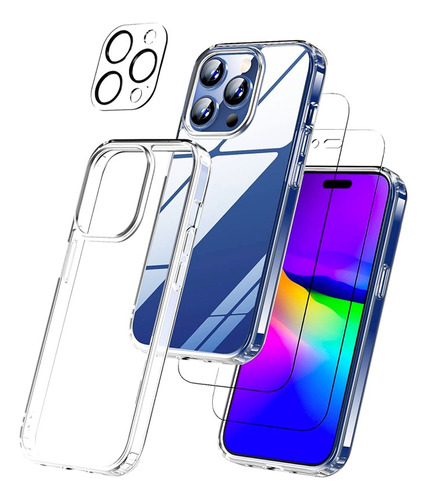 Case Transparente Para iPhone 11, Pro, Pro Max + Mica+ Lente