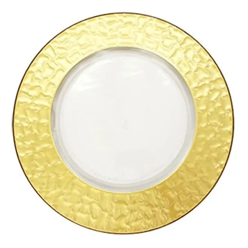 Plato De Fondo Con Borde Dorado