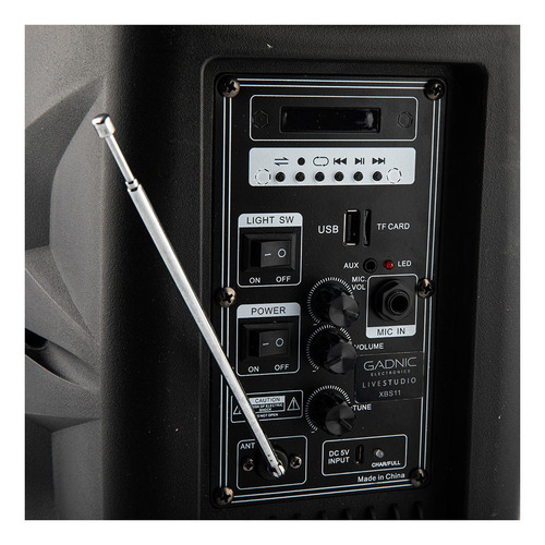 Imagen 5 de 7 de Parlante Gadnic Live Studio XBS11 con bluetooth negro
