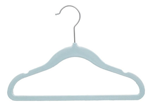 10 Cabides De Veludo Finos Infantil Azul Antideslizante Slim Azul