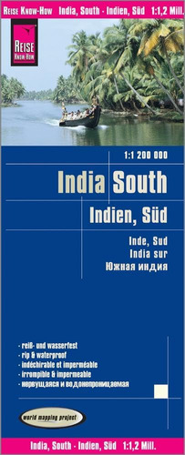 Libro: India South Travel Map, 1:1,200,000 (english, Spanish