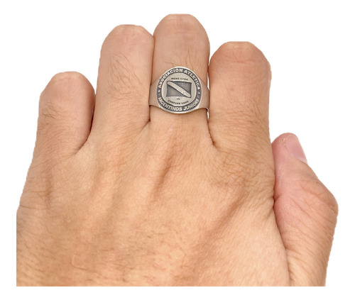 Anillo Escudo Equipo FĂștbol Argentina Argentinos Juniors C - Grande Plata 925