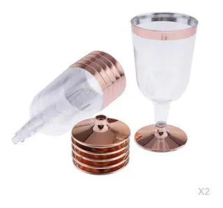 12x Vasos De Flautas De Vino Tinto De Plástico Duradero