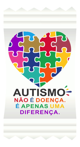 100 Balas Já Personalizadas Conscientização Do Autismo