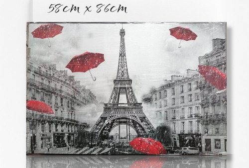 Cuadro Decorativo Pintura Imagen Torre Eiffel Textura Hogar