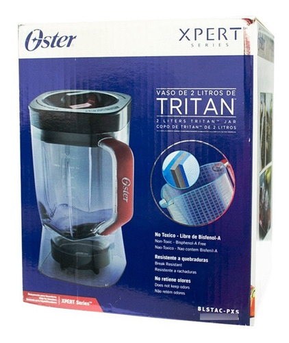 Imagen 4 de 5 de Vaso Oster Original Tritan 2 Litros Tapa + Cuchillas Xpert