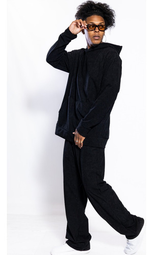 Buzo Hoodie Hombre Plush Clásico Capucha Canguro Shaffe