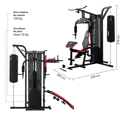 Home Gym Xtreme Force 400 - Todo En Uno 72kg