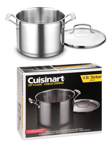 Olla Chef Classic Everyday Acero Inox Cuisinart 5.6 L C Tapa