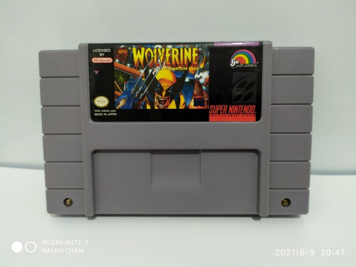 Cartucho Super Nintendo Wolverine Adamantium Rage