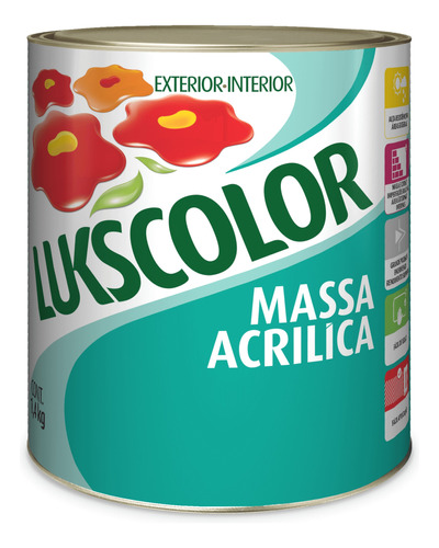 Massa Acrílica Niveladora De Paredes Lukscolor - 900ml