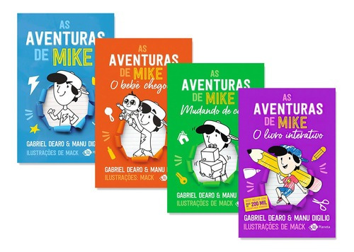 Kit As Aventuras De Mike Vol. 1, 2, 3 - Gabriel Dearo E Manu Digilio + O Livro Interativo