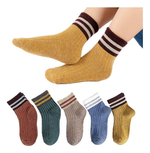 A Lindos Calcetines De Algodón Transpirables Para Niños
