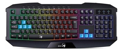 Teclado Gamer Genius Scorpion K215 Qwerty 7 Colores 