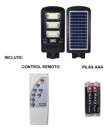 Lámpara Led Solar Luminaria Suburbana Alumbrado Publico 150w Color Negro