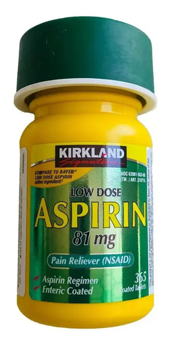 Aspirina 81 Mg Kirkland. 365 Cápsulas Importada 