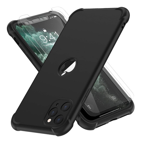 Funda Negra Para iPhone 11 Pro Con Protector De Pantalla