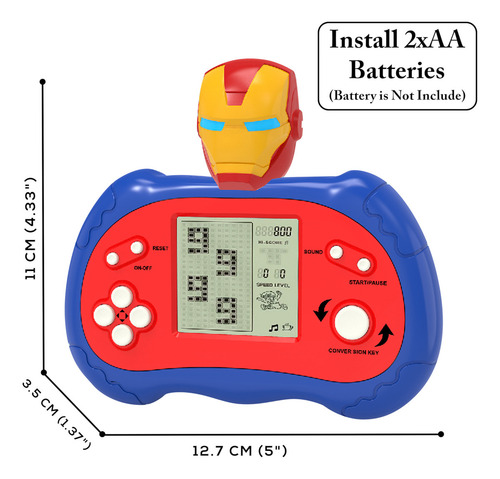 Juguetes Electrónicos Descompresión Clásico Juego De Tetris Color Spider Man