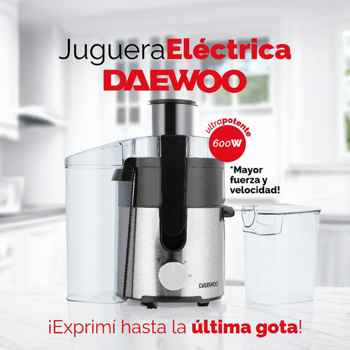 Extractor De Jugo Pulpa Juguera Electrica Acero Daewoo 600w