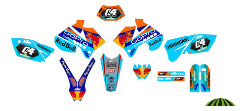 Ktm Exc 2004 A 2007 Calcas Graficos Stickers Laminado Enduro