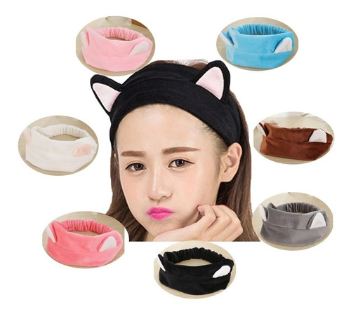 Banda Diadema Kawaii Orejas Gato Cabello Peluche La Mejor F