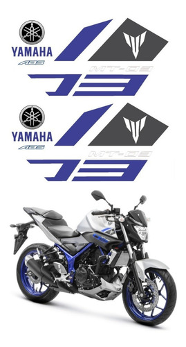 Kit Adesivos Moto Yamaha Mt03 Branca Ca-15077