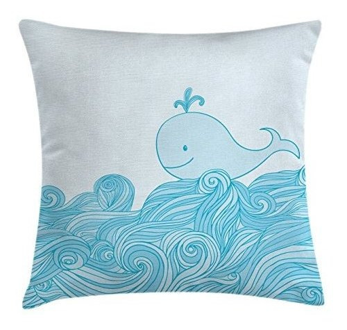 Anbesonne Ballena Lanzar Funda De Almohada, Color 1r1bc