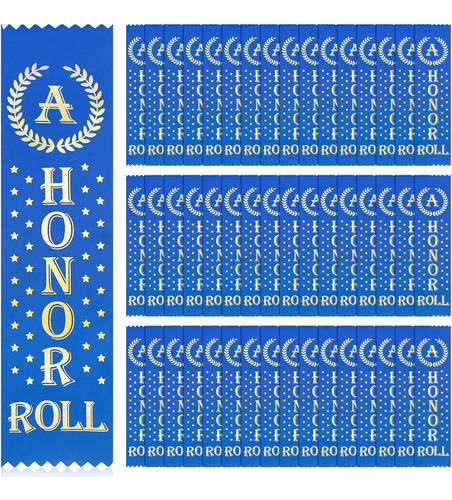 200 Pcs An Honor Roll Award Ribbons Blue Honorable Ribb...
