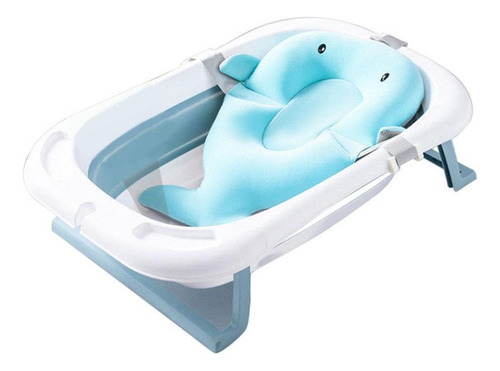 Tina Bañera Kiddos De Baño Portátil De Viaje Resist 75*53cm Color Azul Liso