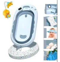 Comprar Bañeras Para Bebe Portatil Con Termometro Digital Con Cojin