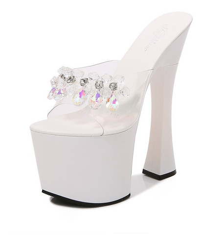 Zapatos De Mujer Zapatillas De Color Liso Con Diamantes De I