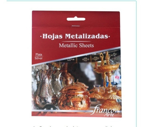 Hoja Metalizada Hojilla 14x14cm X 25 Uds