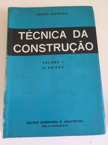 Livro Técnica Da Construção Volume I