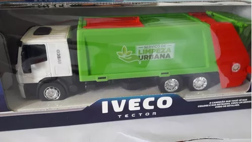 Brinquedo Caminhão Iveco Tector Coletor Verde