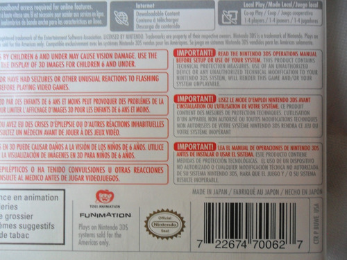 One Piece Unlimited World Red Day One Nintendo 3ds (Usado)