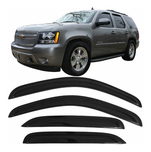 Bota Aguas Deflectores De Ventana Chevy Tahoe 2007 - 2014 Negro