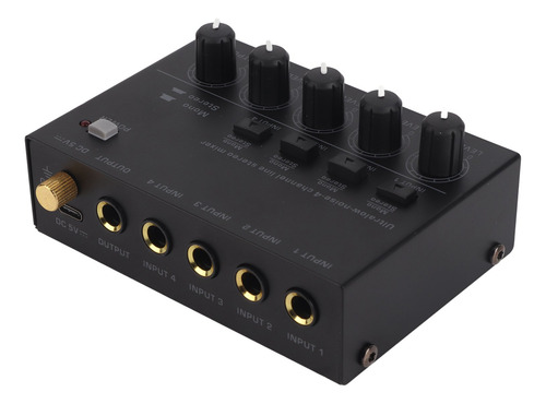 Amplificador De Auriculares De Estudio De 4 Canales, Mezclad